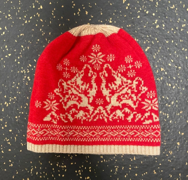 오가프(OGARP) 노르딕패턴 울 비니 니트비니 빈티지비니 베이지 Nordic Jacquard Beanie Beige