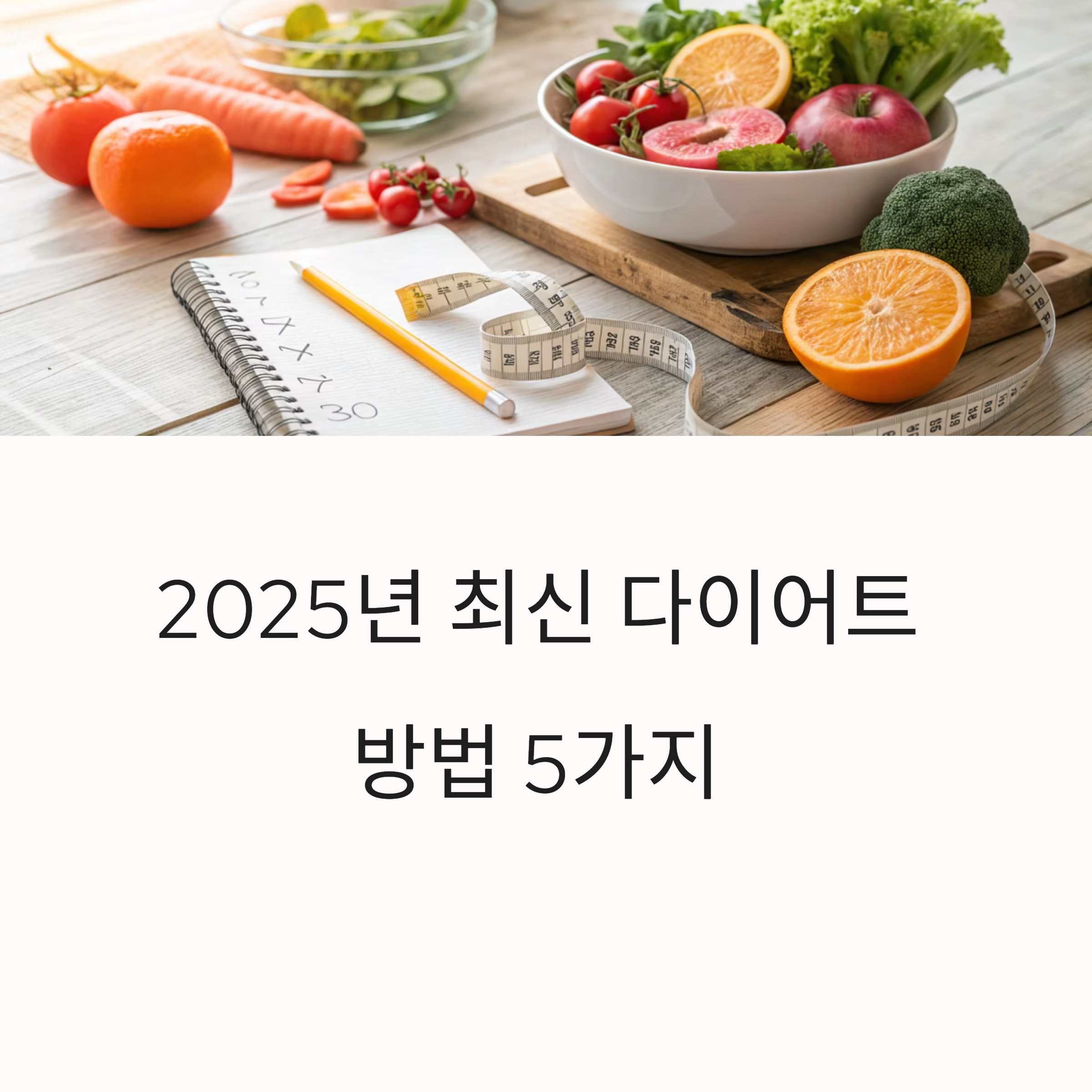 2025년 최신 다이어트 방법 5가지