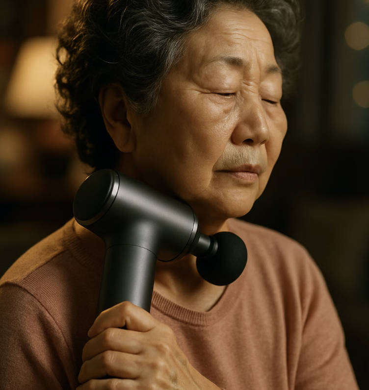 지친 어깨를 풀어주는 '안마기'