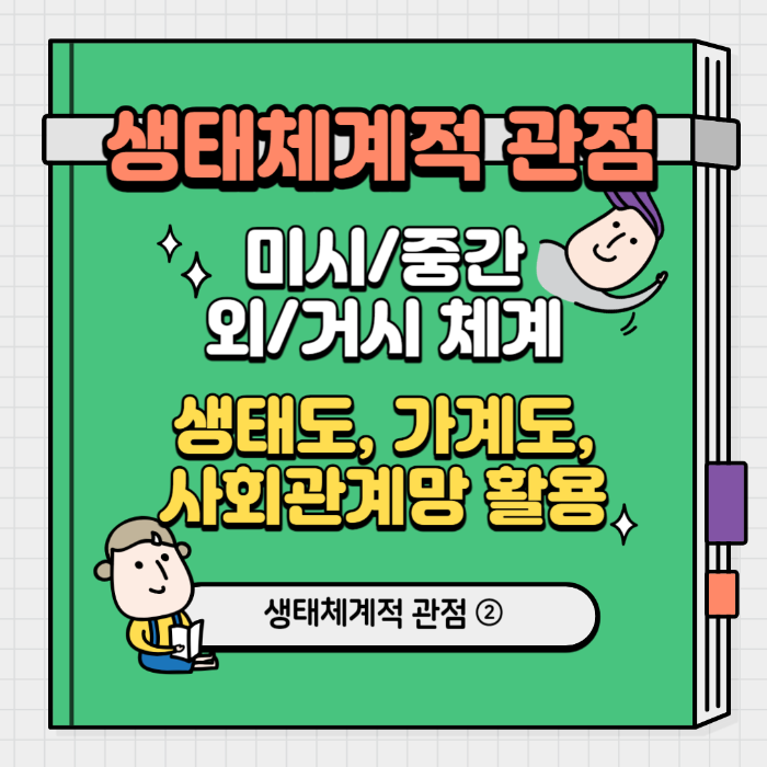 생태체계적 관점, 미시체계, 중간체계, 외체계, 거시체계, 생태도, 가계도, 사회관계망
