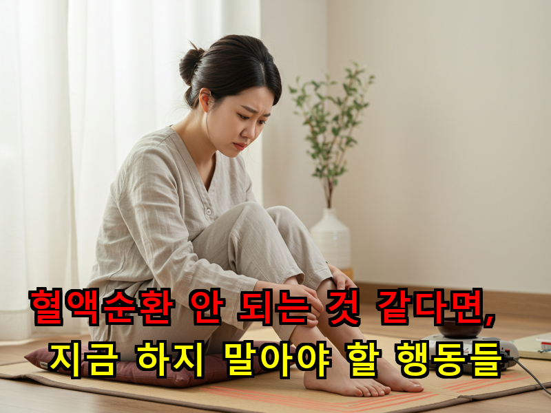 혈액순환 안 되는 것 같다면