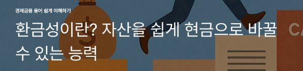 환금성이란? 자산을 쉽게 현금으로 바꿀 수 있는 능력