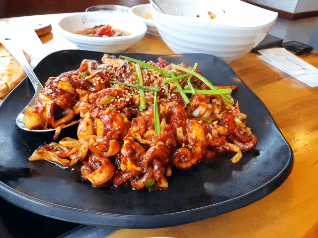 학하동 맛집 복사꽃피는집 쭈꾸미세트 2인 직화쭈꾸미2인