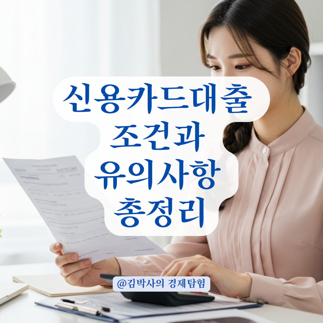 신용카드대출 준비중이신가요? 대출 신청 전 반드시 알아야 할 조건과 유의사항 정리.