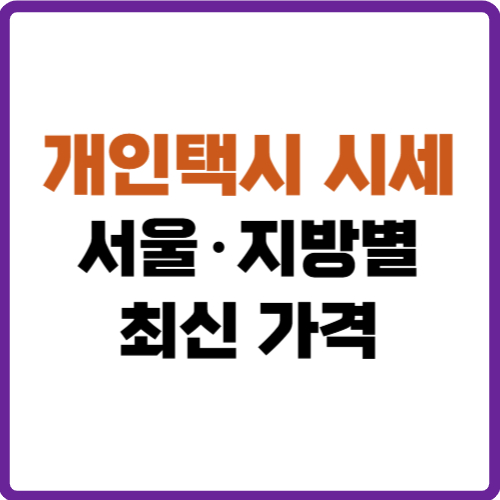 개인택시 시세
