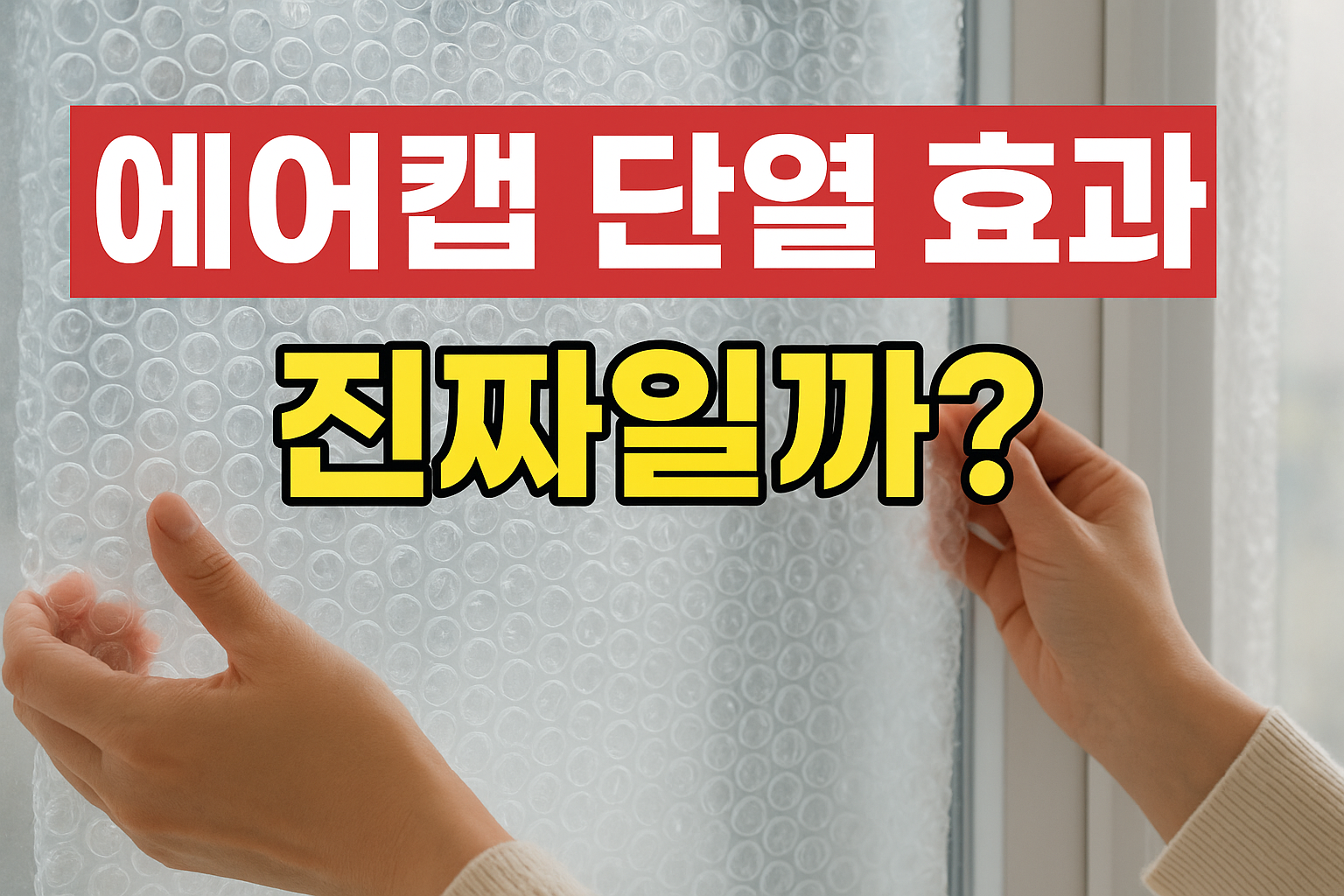겨울철 에어캡 단열 효과 진짜일까? 난방비 절감에 있어 꼭 알아야 할 사실