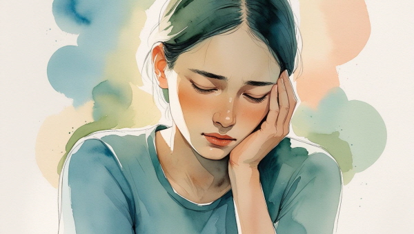 ESFP는 타인의 반응에 민감한 편이라, 다른 사람이 더 주목받는 상황이나 자신이 무시당한 듯한 순간에 ‘나는 저만큼의 존재감도 없는 사람인가’ 하는 열등감을 느끼고, 자격지심이 서서히 스며듭니다에 관한 그림