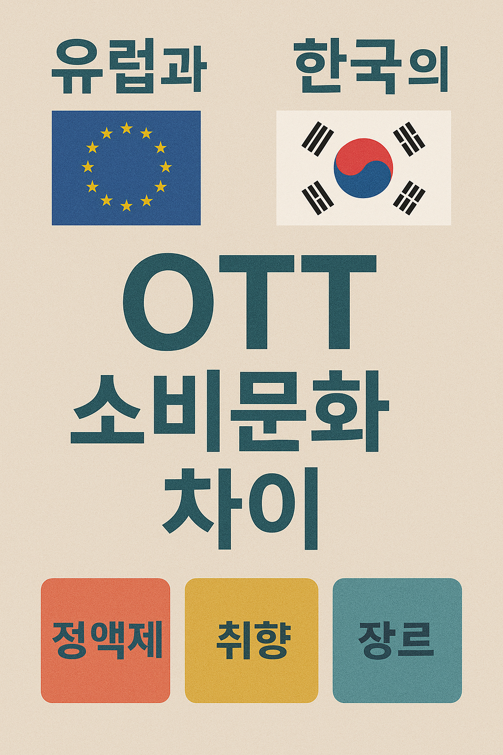 유럽과 한국의 OTT 소비문화 차이에 대한 설명 이미지