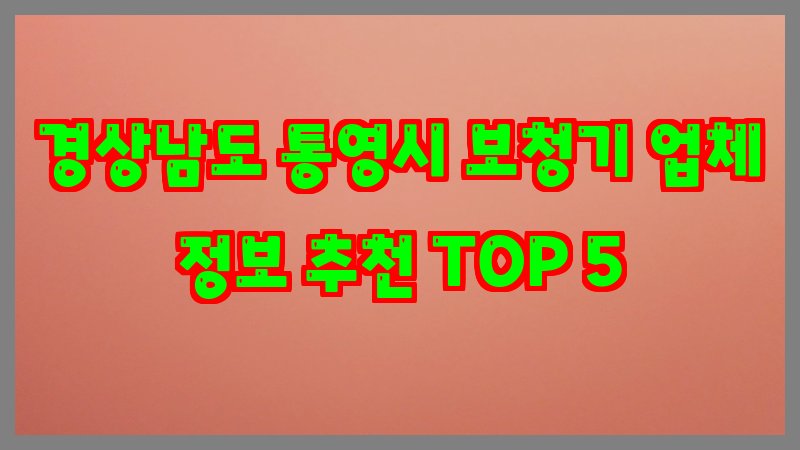 경상남도 통영시 보청기