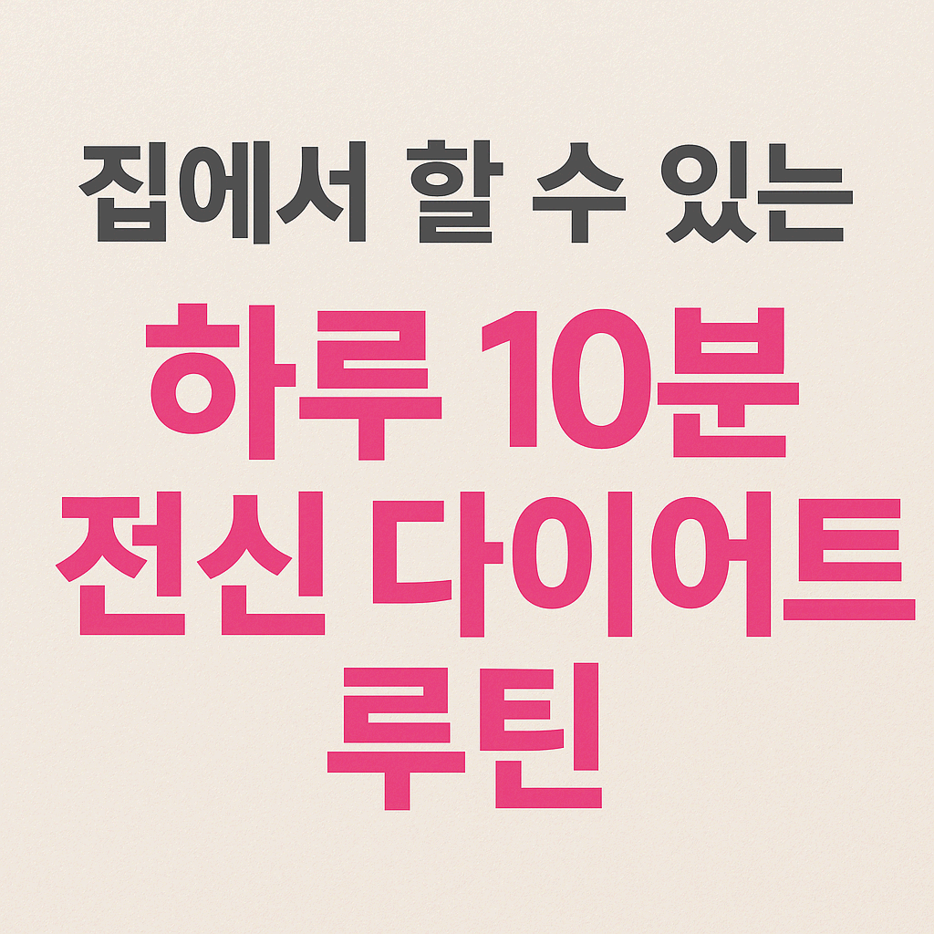 다이어트의 끝 5 - 집에서 할 수 있는 하루 10분 전신 다이어트 루틴