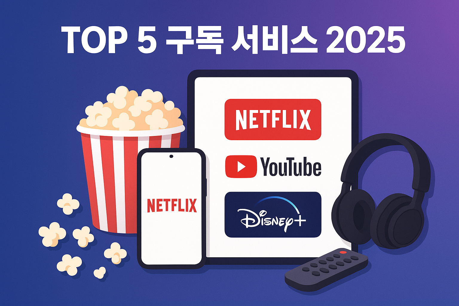 TOP 5 구독 서비스 2025
