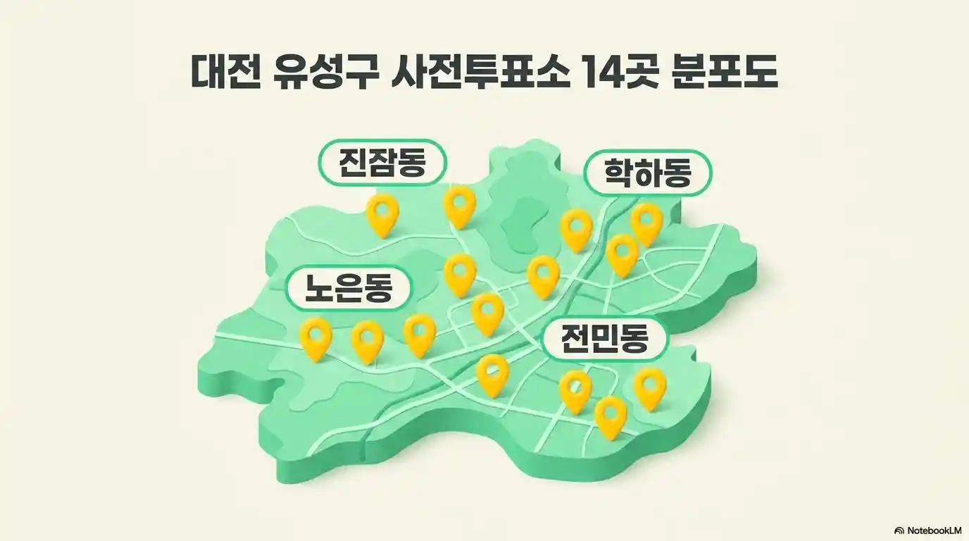 대전 유성구 사전투표소 위치 지도 위치