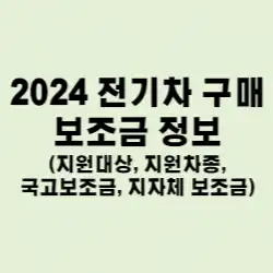 2024 전기차 보조금 썸네일