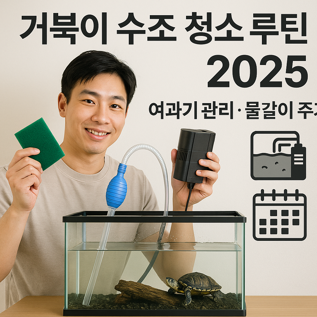 거북이 수조 청소 루틴 | 2025 여과기 관리·물갈이 주기