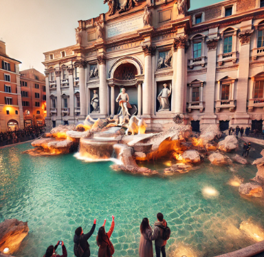 로마 트레비 분수 여행 사진