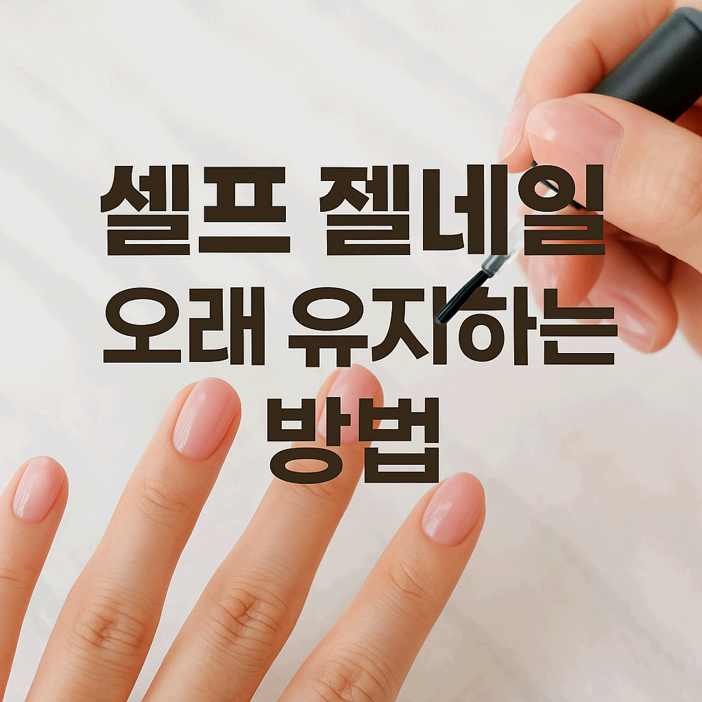 셀프 젤네일 오래 유지하는 방법