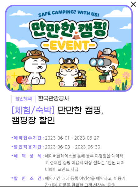 캠핑장할인