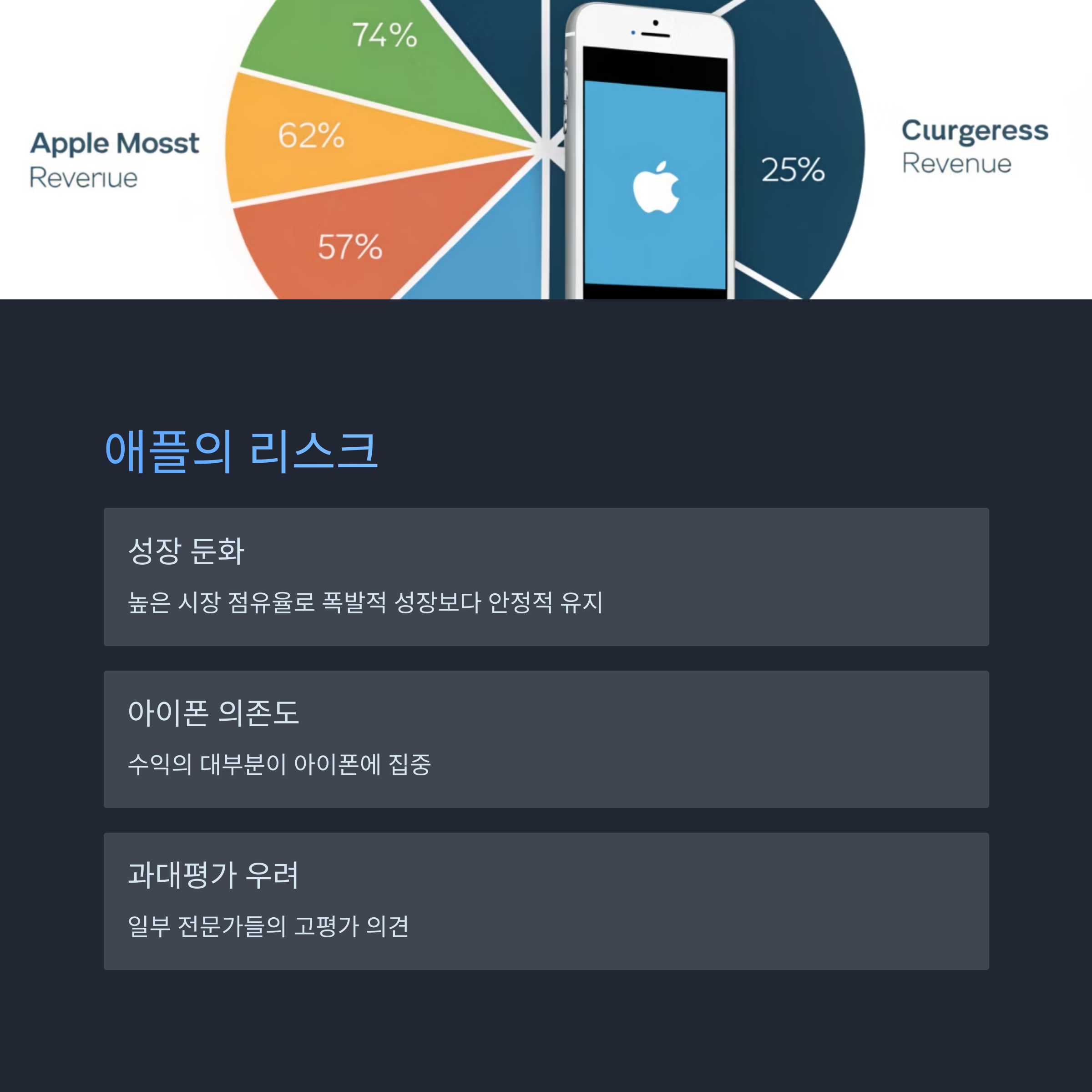 애플의 리스크와 단점