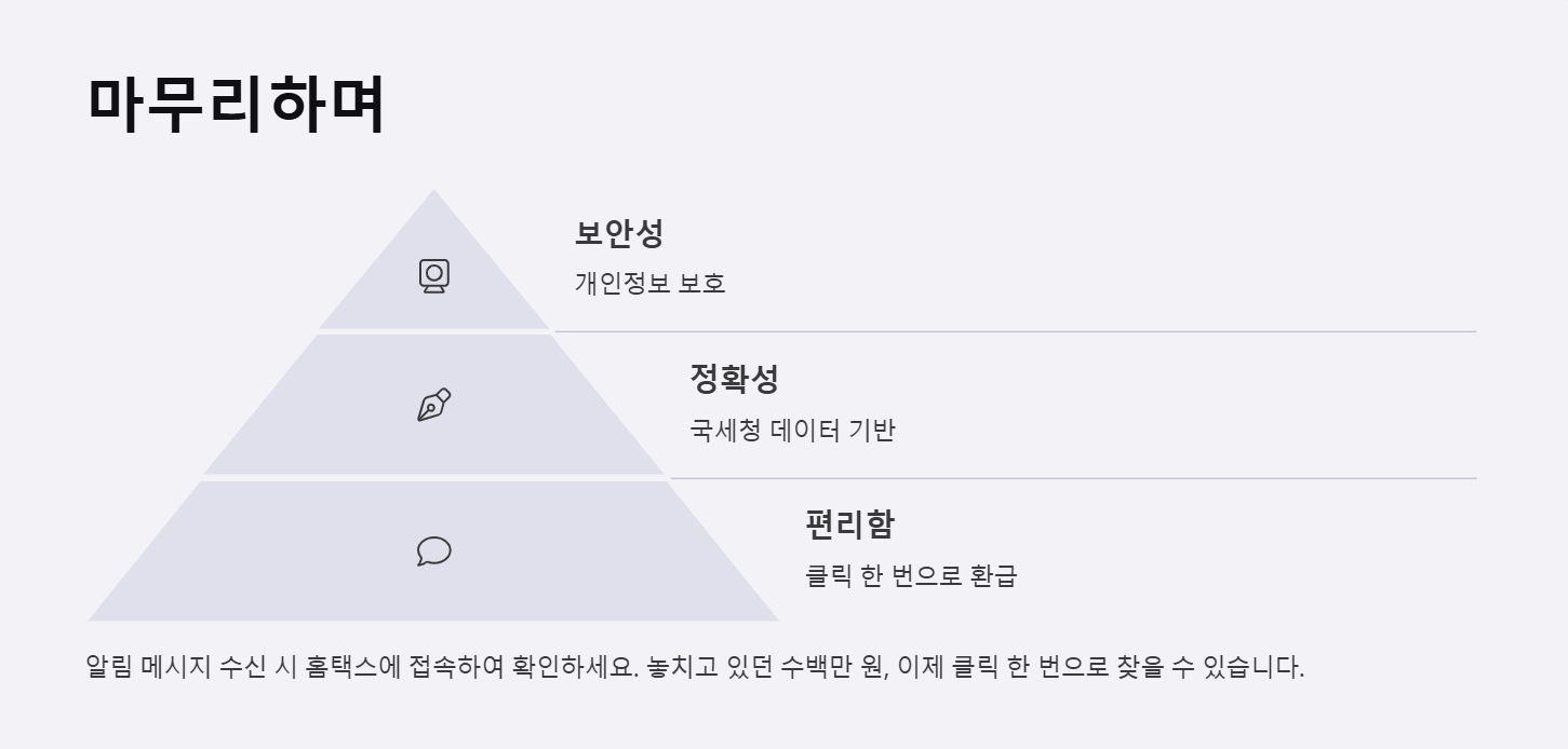 국세청 원클릭 환급 서비스
