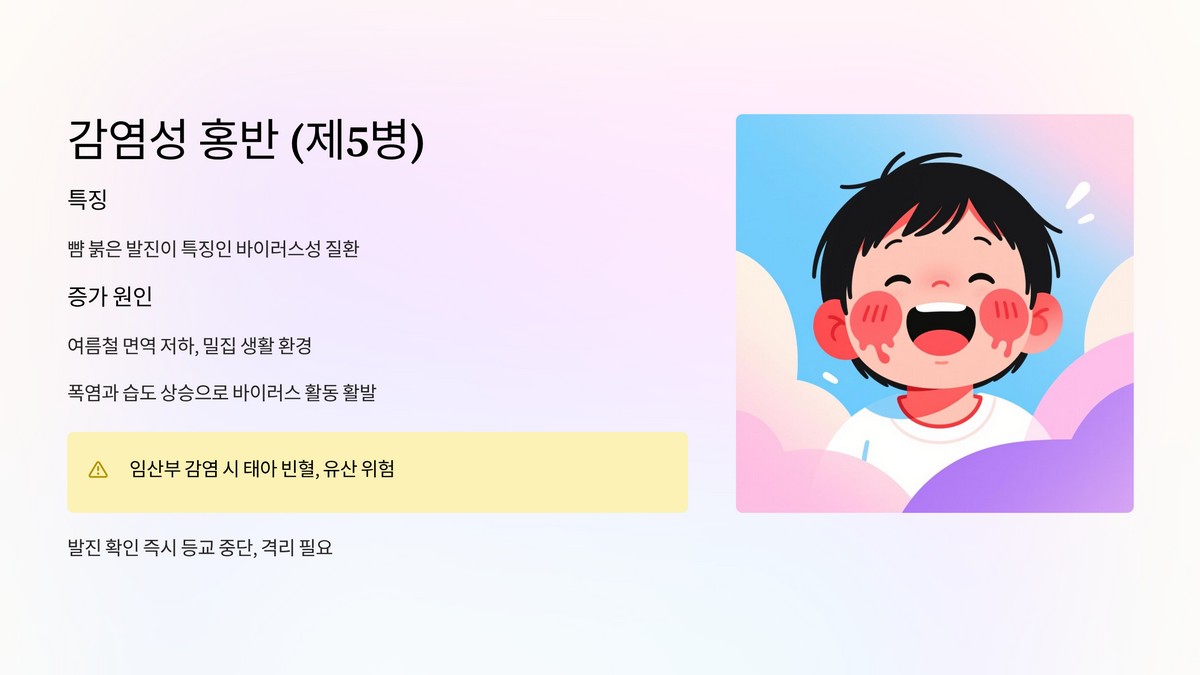 감염성 홍반 증가 원인과 경과 분석
