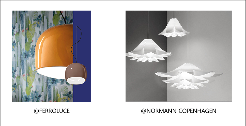 주방과 식탁을 밝혀주는 아이르톤(FERROLUCE), Norm 6(NORMANN COPENHAGEN)의 조명 이미지