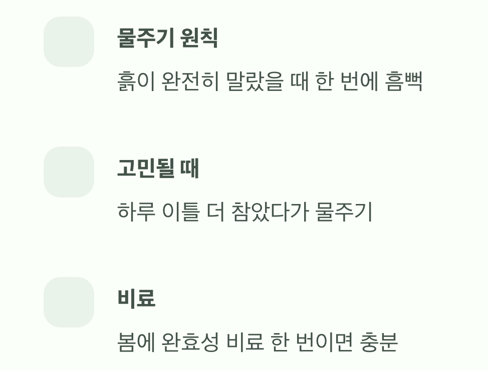 과습은 절대 금물, 약간의 무관심이 약