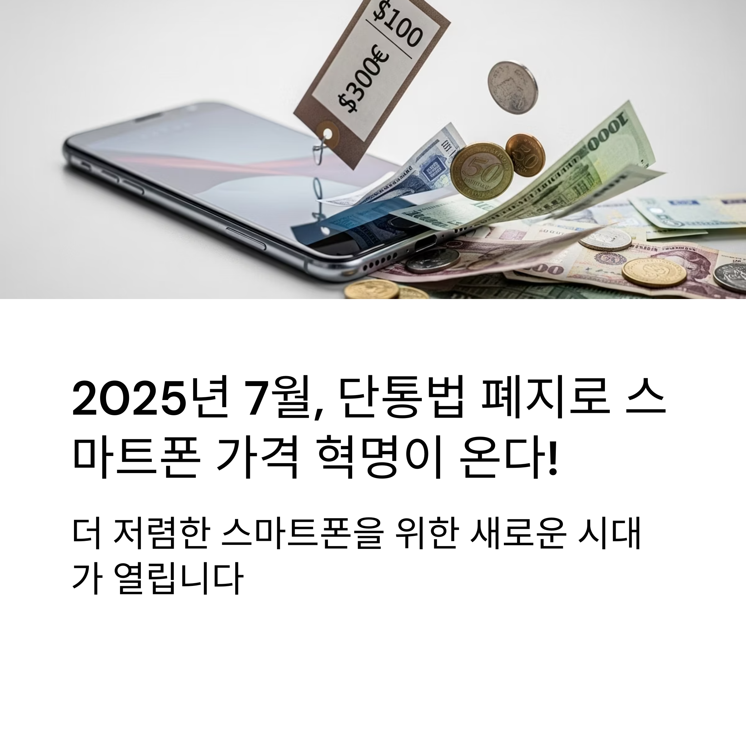 2025년 단통법 폐지 시행일! 공시지원금·추가지원금 제한 사라지면 뭐가 달라질까?