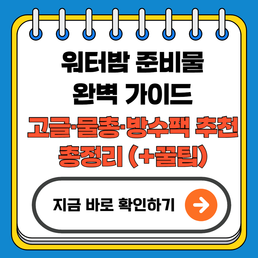 워터밤 준비물 완벽 가이드