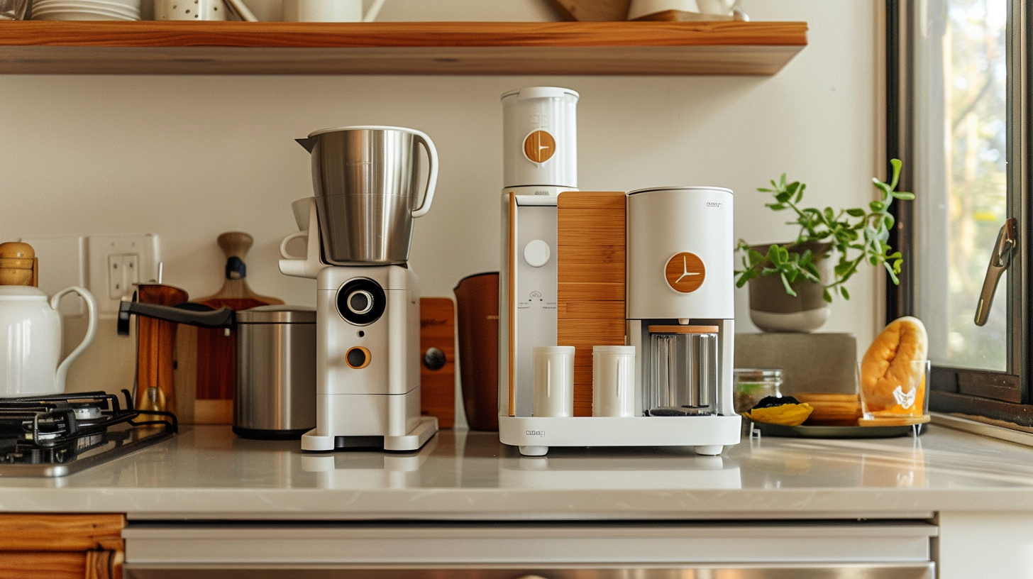 소형가전이 있는 홈카페 코너