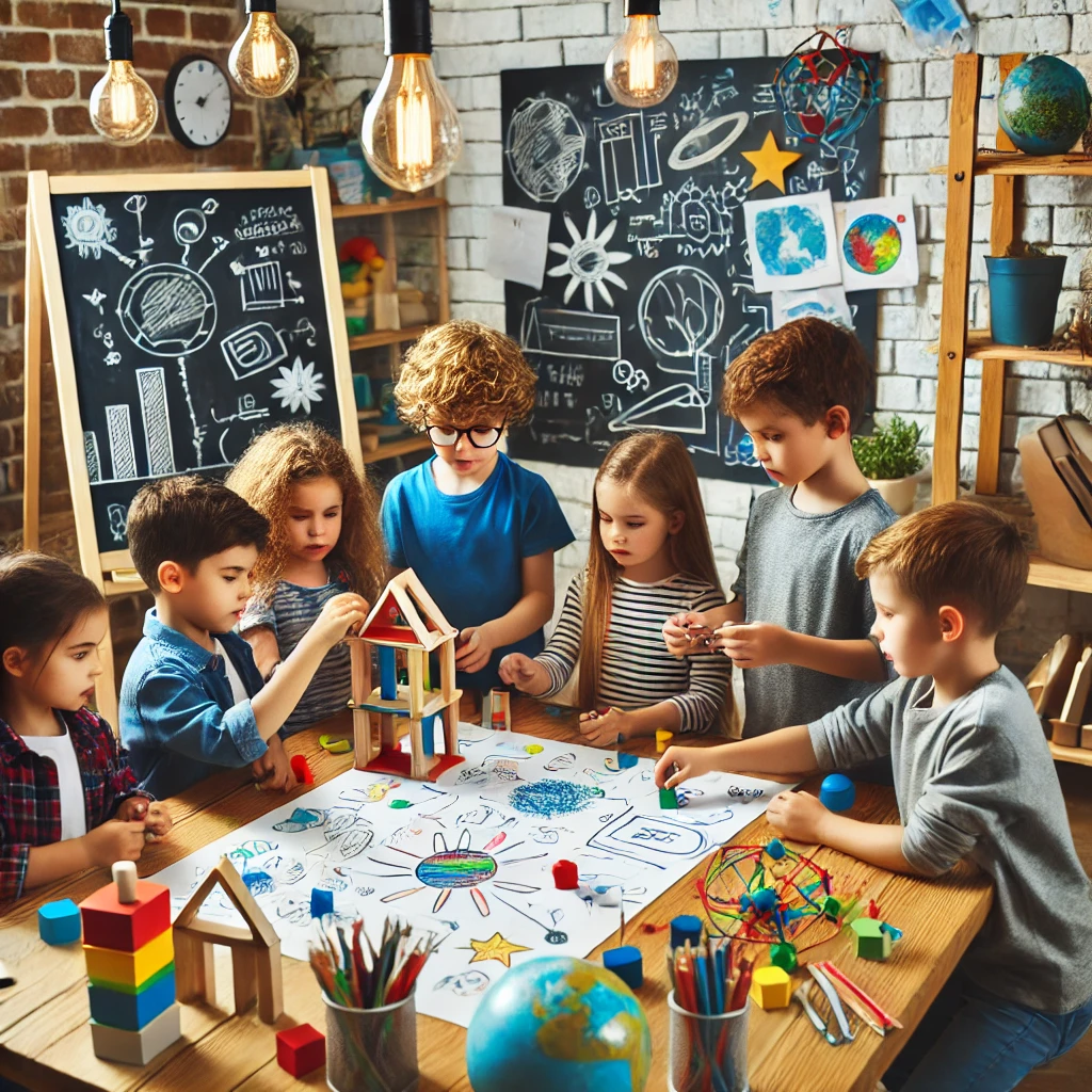 아이들이 협력하며 대화하는 모습