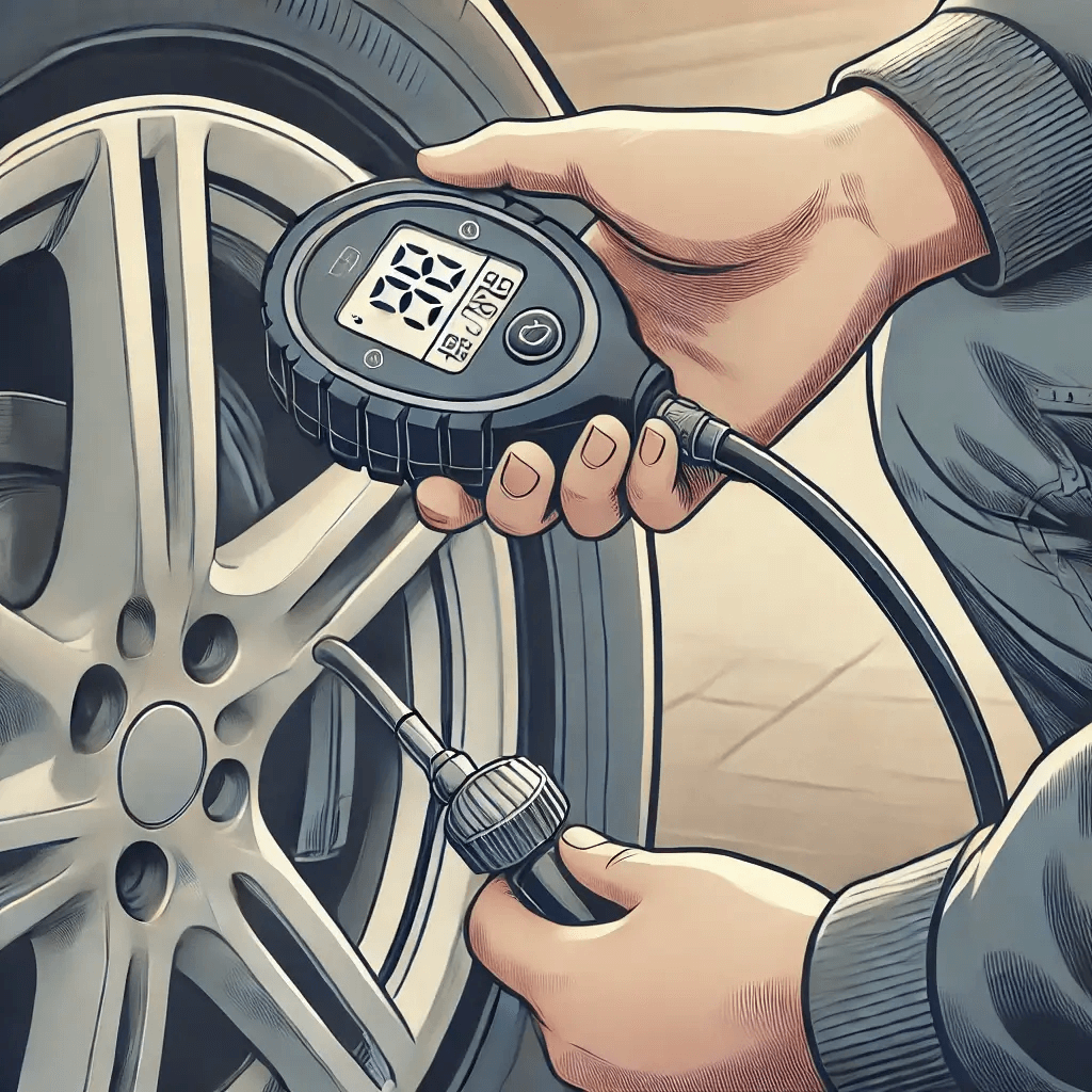 휴대용 게이지 공기압 측정하기