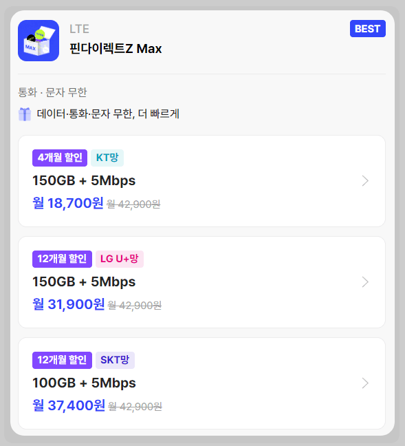 알뜰폰 요금제 비교 사이트