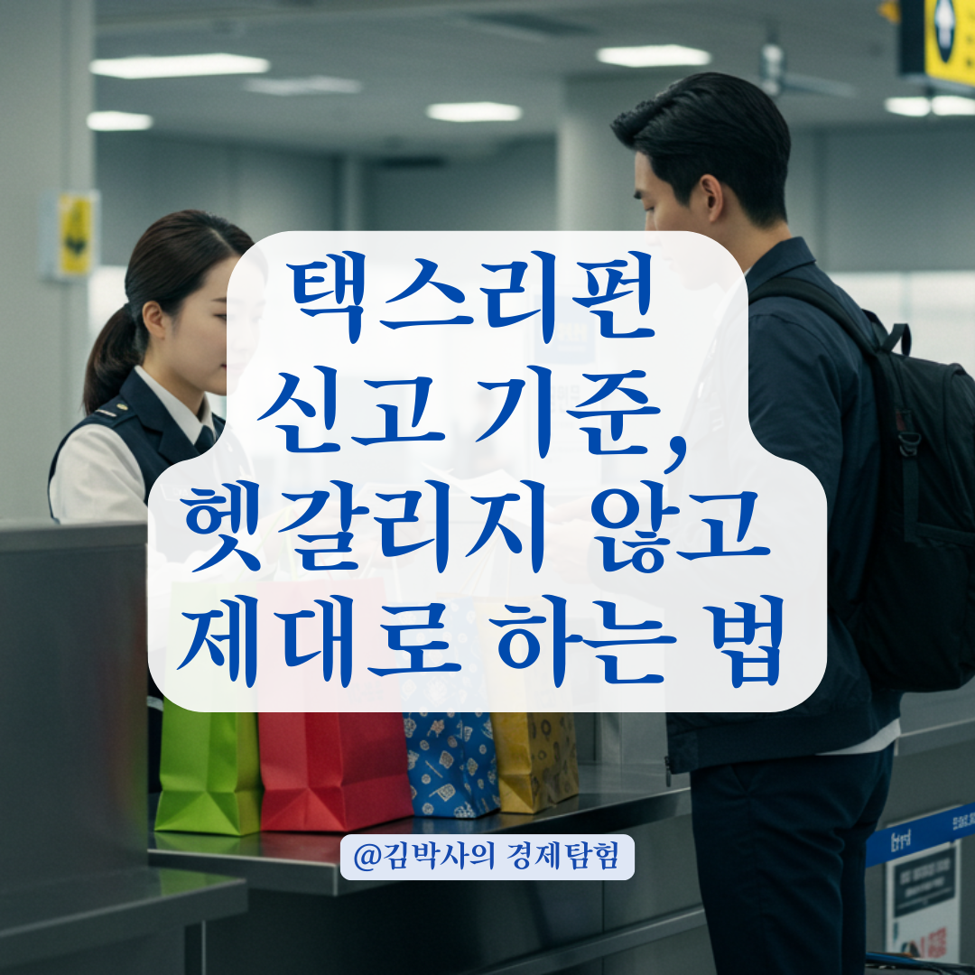 택스리펀 전액 기준일까, 환급 후 금액일까? 수입신고 시 혼동 줄이는 방법.