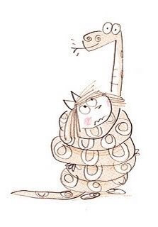 뱀이-아이-몸을-칭칭감고-군침을-삼키는-장면