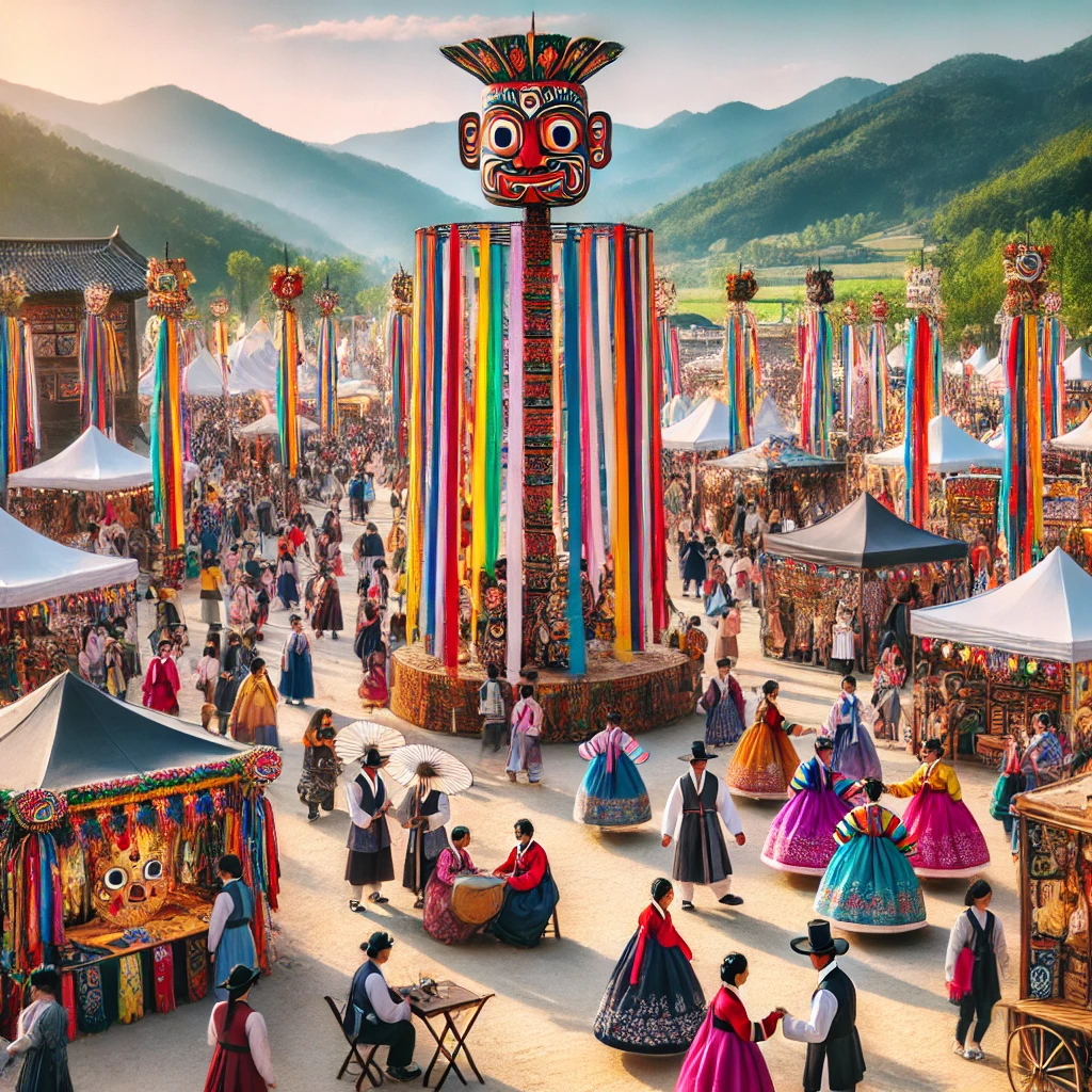 단오제 전통적인 축제 풍경