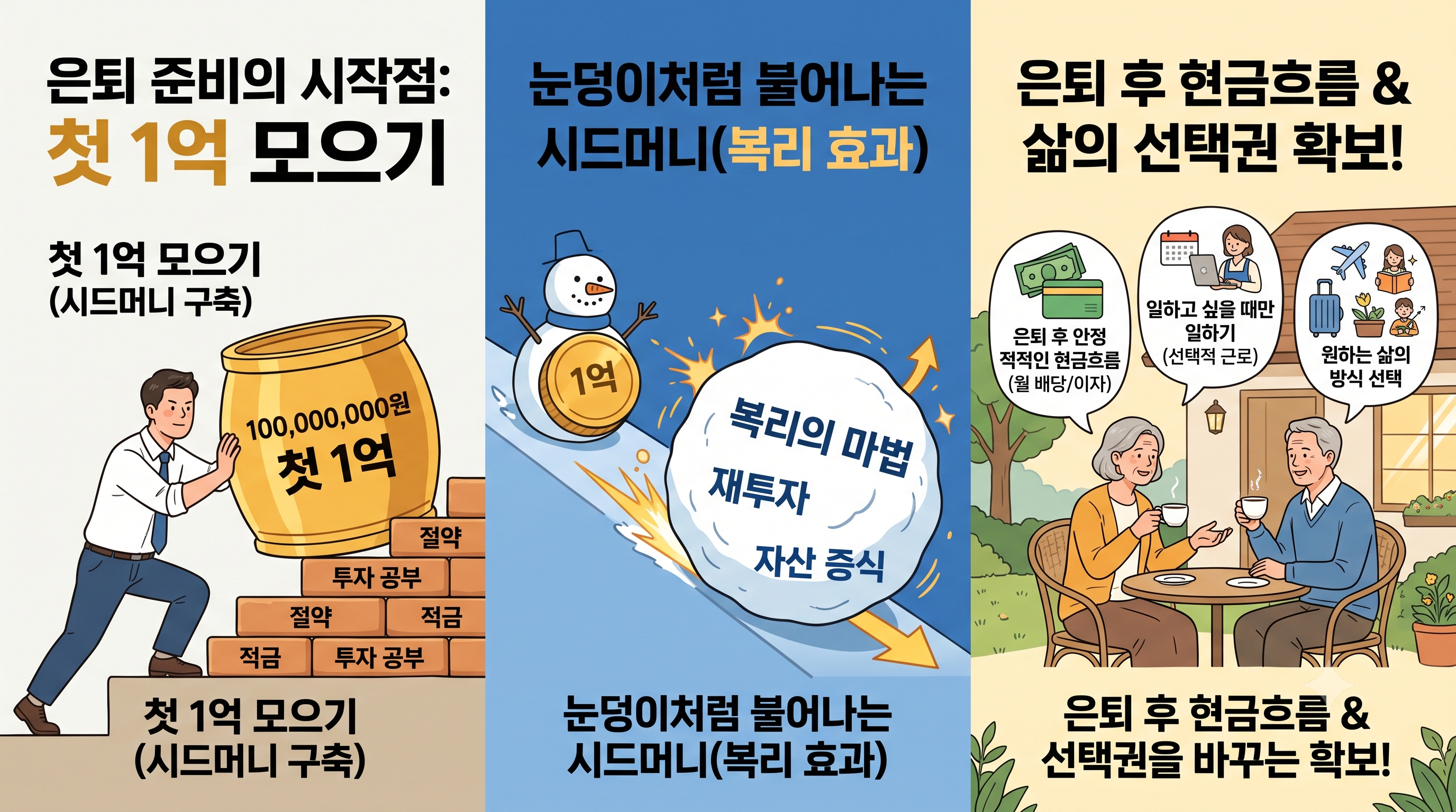 노후 자금 준비에서 첫 1억 모으기가 은퇴 후 현금흐름과 삶의 선택권을 바꾸는 현실적인 이유