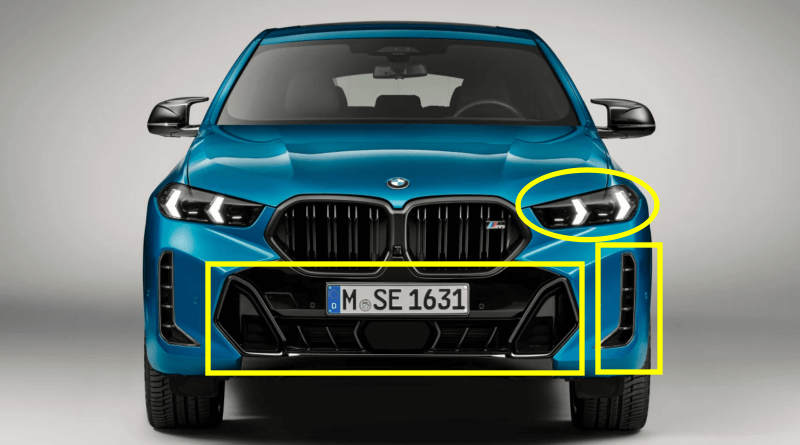 BMW X6 페이스리프트 모델 전면부 변경사항