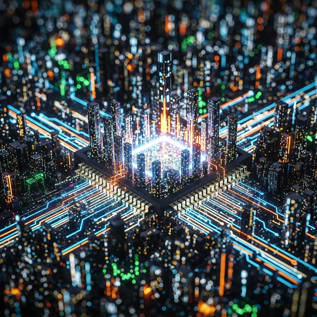 반도체 산업을 이미지화한 AI이미지