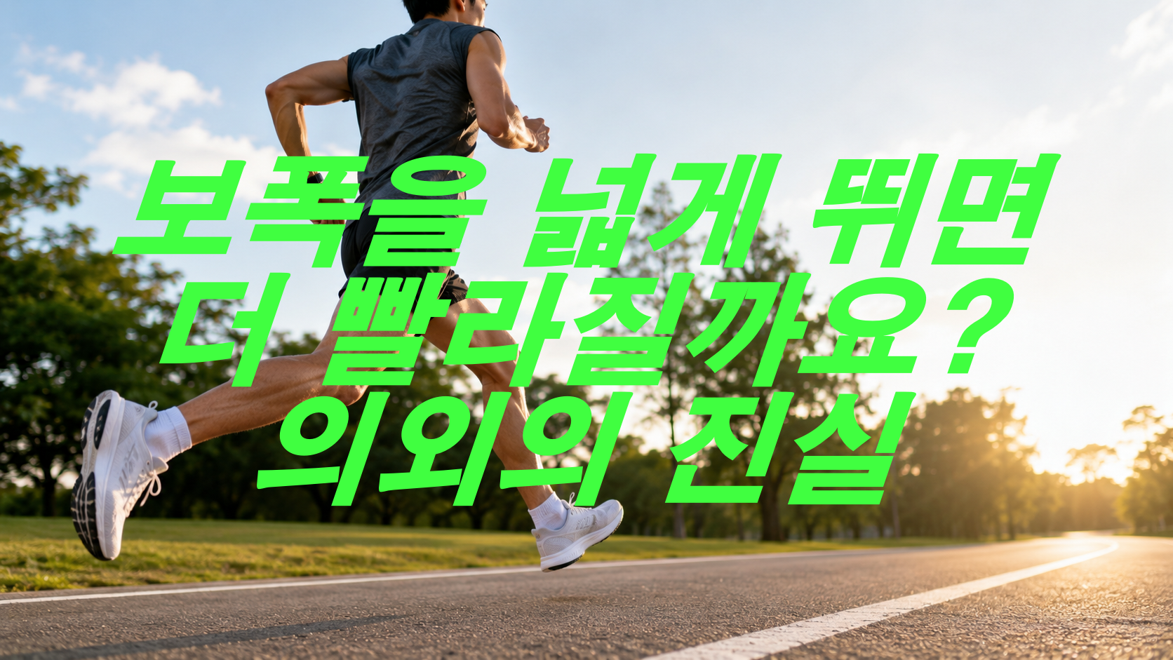 보폭을 넓게 뛰면 더 빨라질까요? 의외의 진실