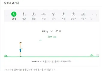 걷기 칼로리 계산기 걸음수 소비 칼로리_19