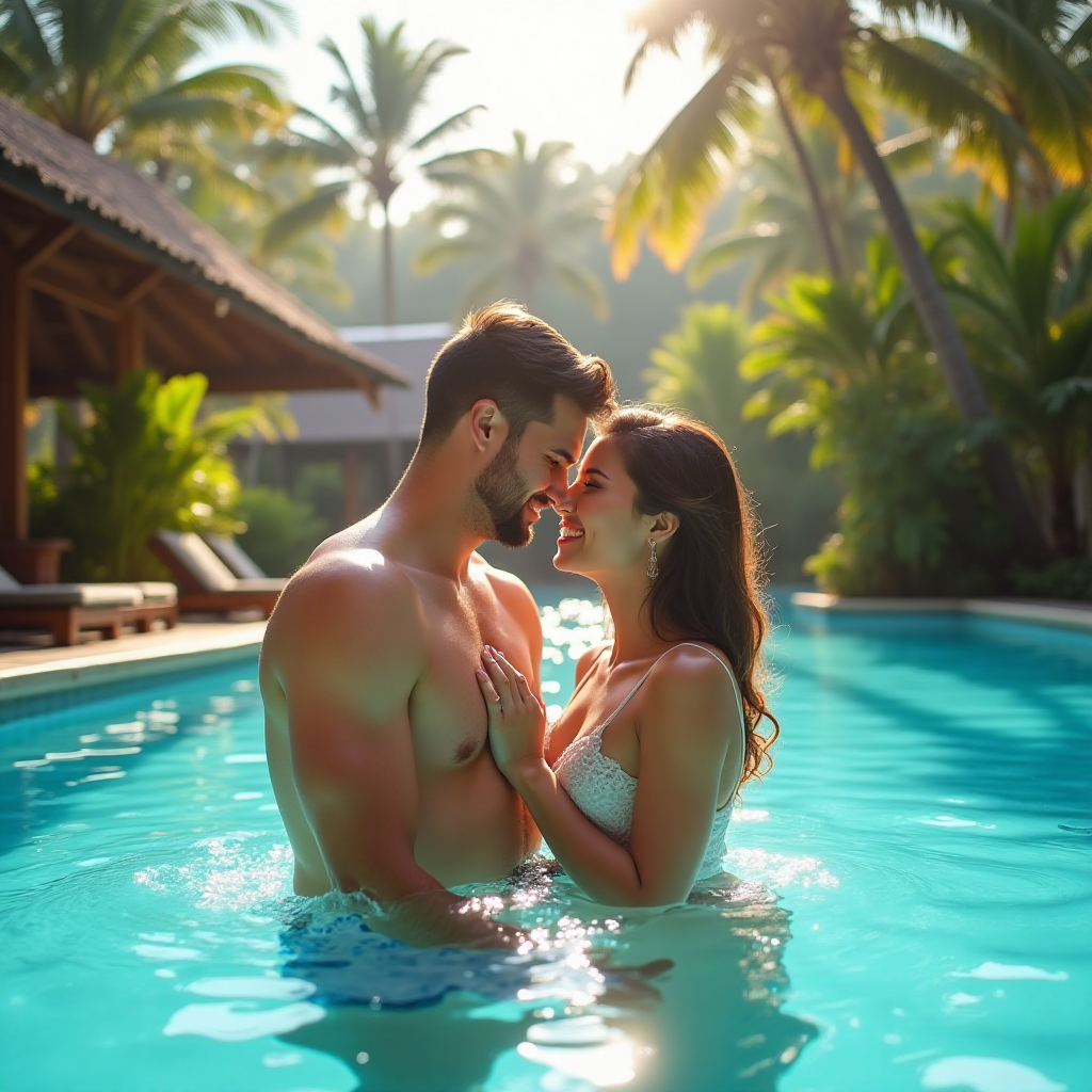 사진-수영장커플