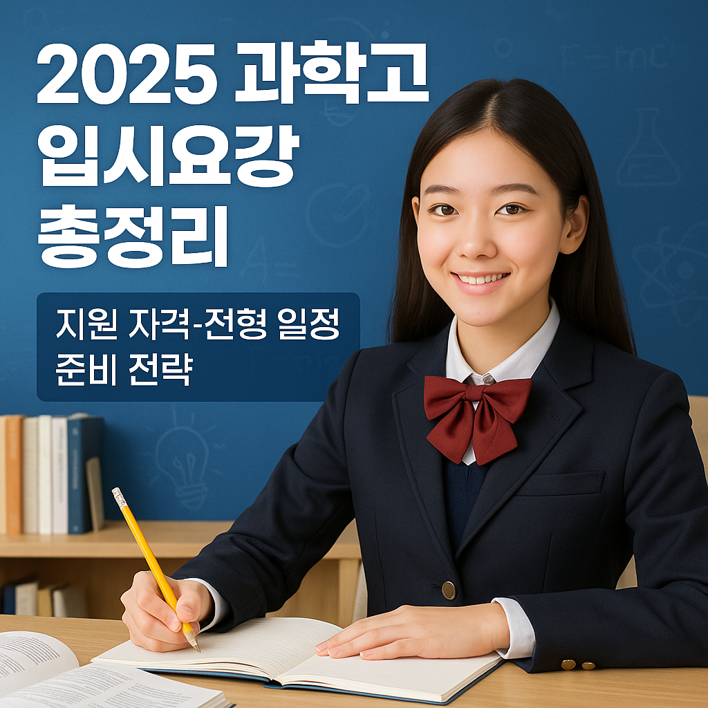 2025 과학고 입시요강 총정리｜지원 자격&middot;전형 일정&middot;준비 전략