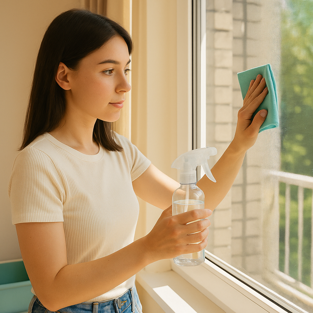 방충망 청소 사진