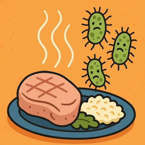 덜 익은 음식 위 세균