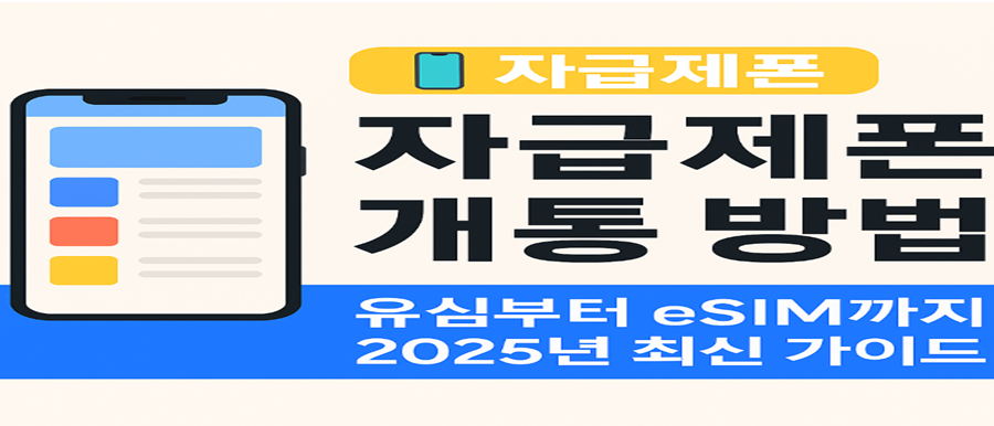 자급제폰 개통 방법 총정리