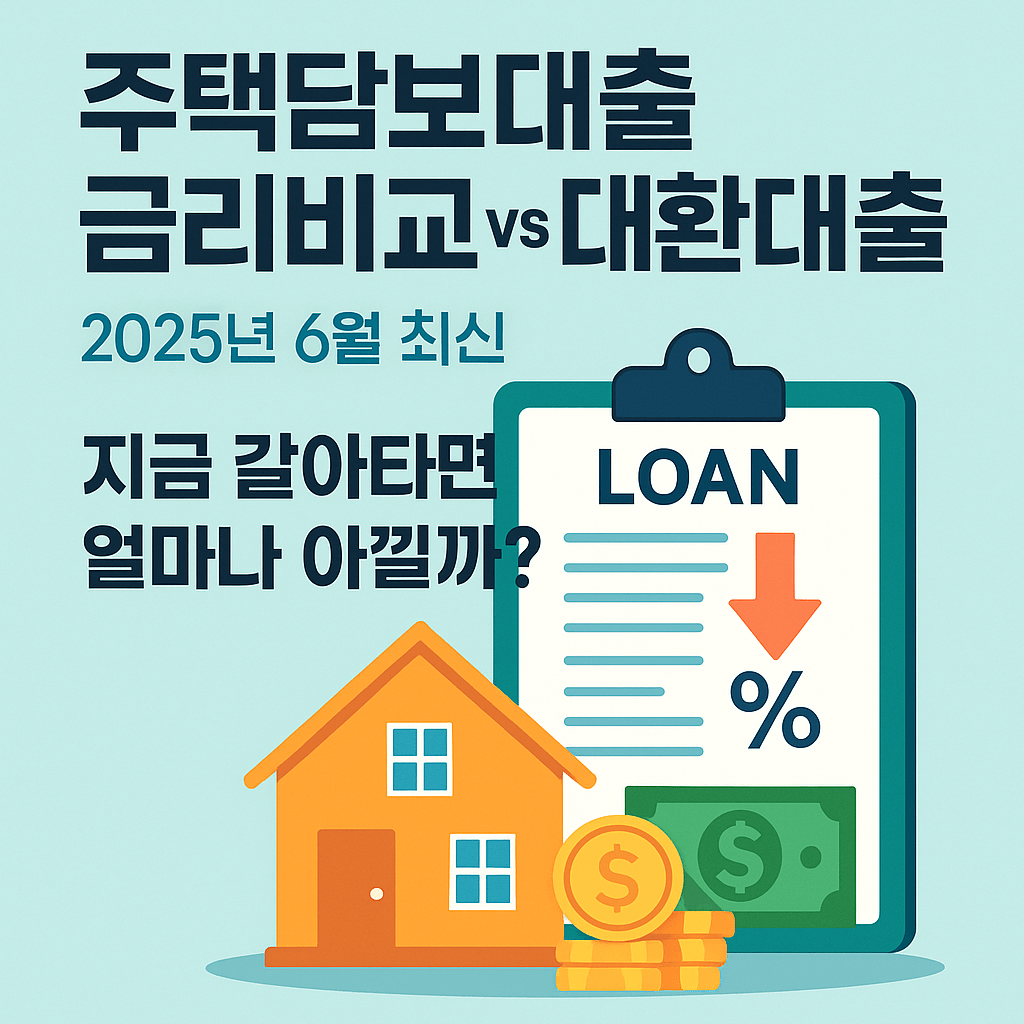 한국 주택담보대출 금리비교 vs 대환대출