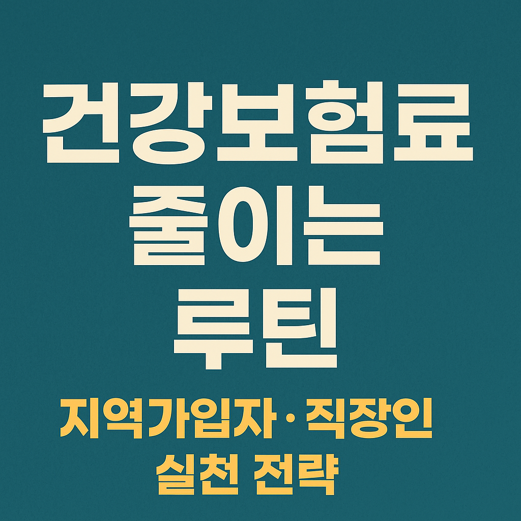 건강보험료를 줄이는 지역가입자 및 직장인을 위한 실천 루틴 안내 썸네일 이미지
