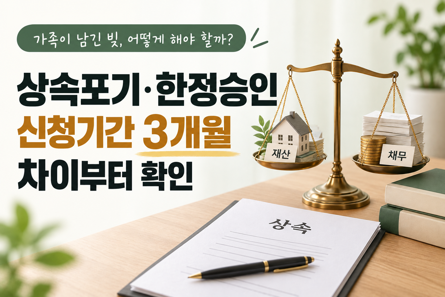 상속포기 한정승인 차이와 신청기간 3개월 빚 상속 대처방법 안내