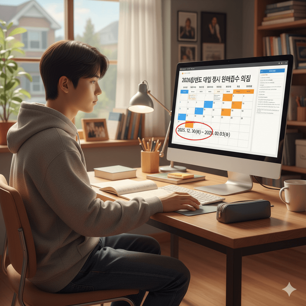 2026학년도 정시 원서 접수 일정 및 방법