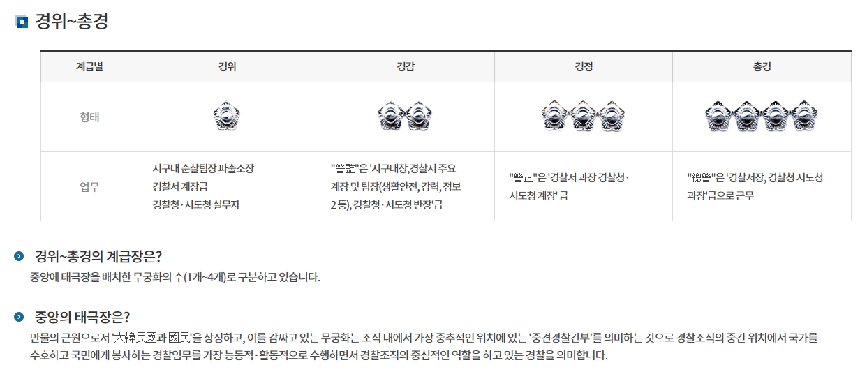 태극무궁화로 이루어진 최고위 조직 수뇌부의 계급장 모양